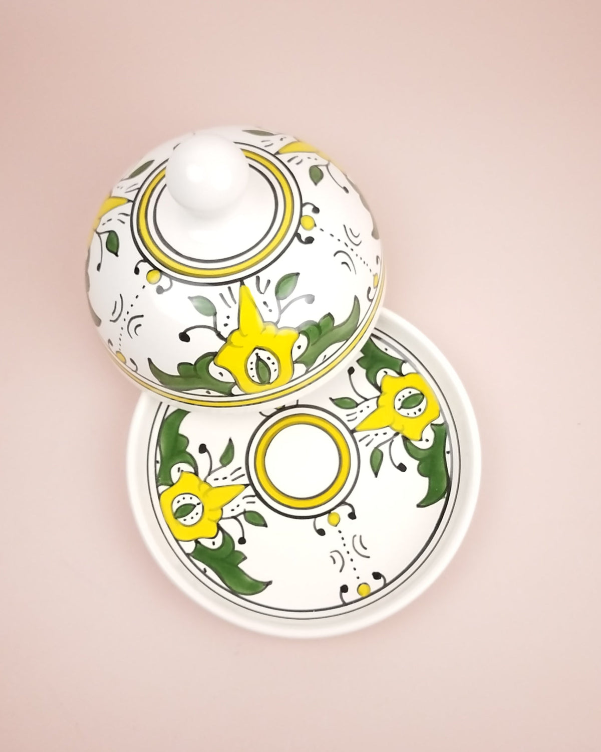 Cloche Faïence Florale ouverte