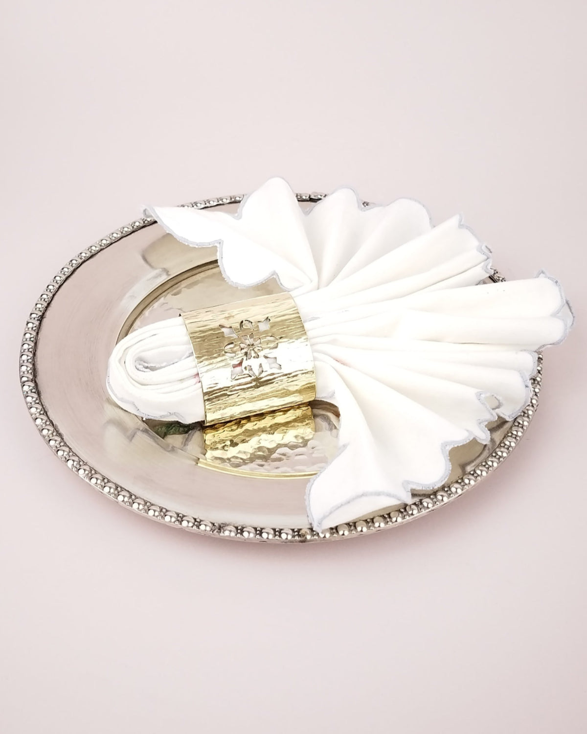 Paire de ronds de serviettes en cuivre
