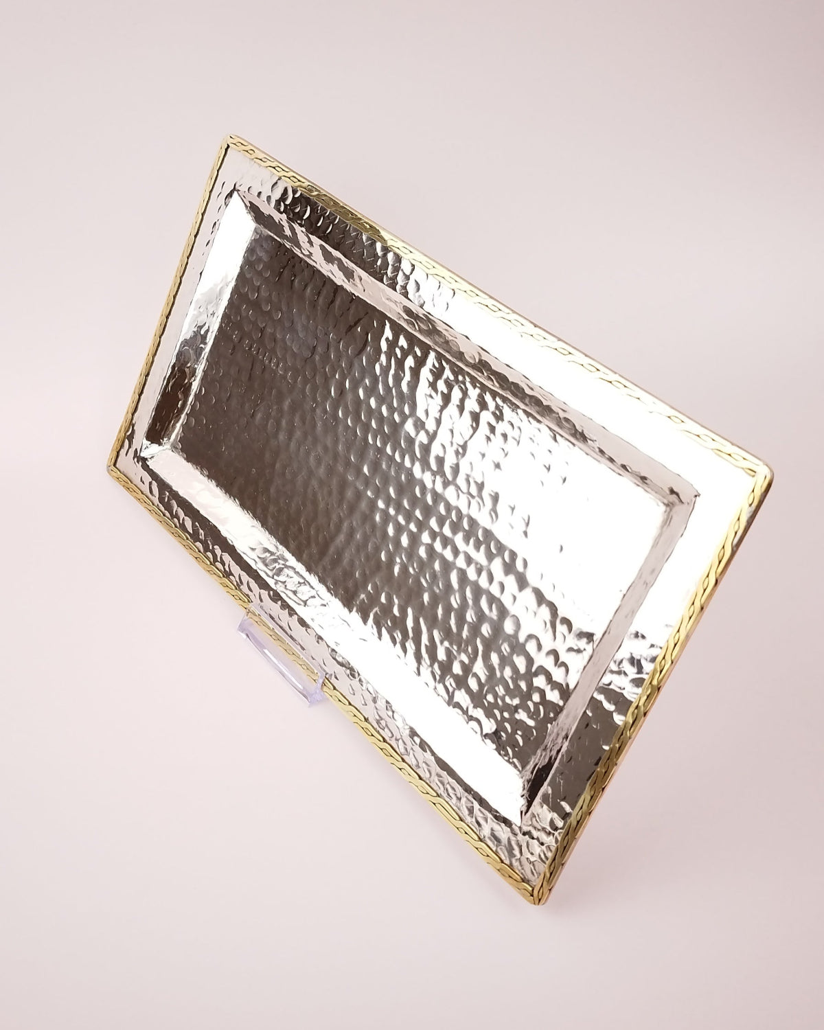 Plateau rectangulaire doré profil