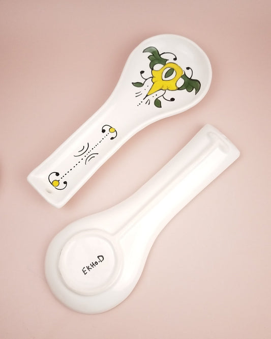 Repose cuillère Floral recto verso