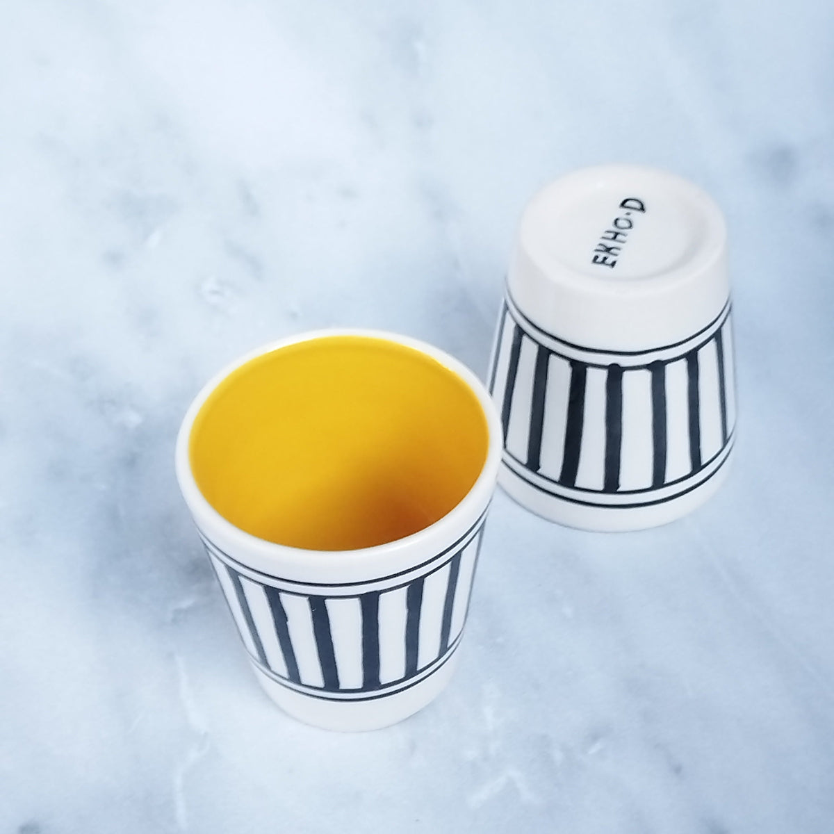 Tasse café Rayures épaisses jaune