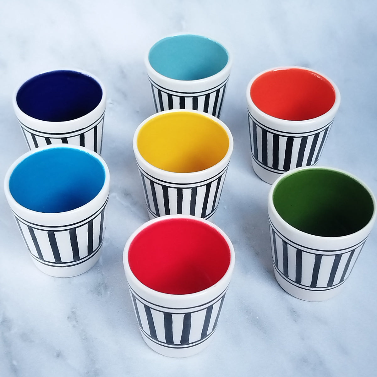 Tasses Café Rayures Epaisses Toutes