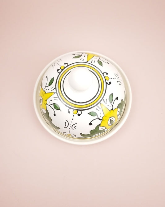Cloche  Faïence Floral  vue de Dessus