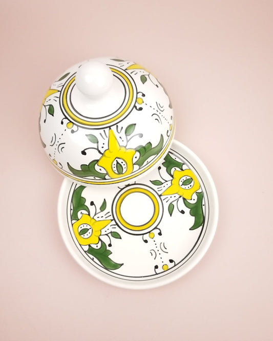 Cloche  Faïence Florale ouverte