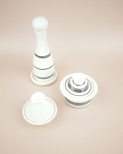 Coffret Noir et Banc tajine blanc Modèle 1