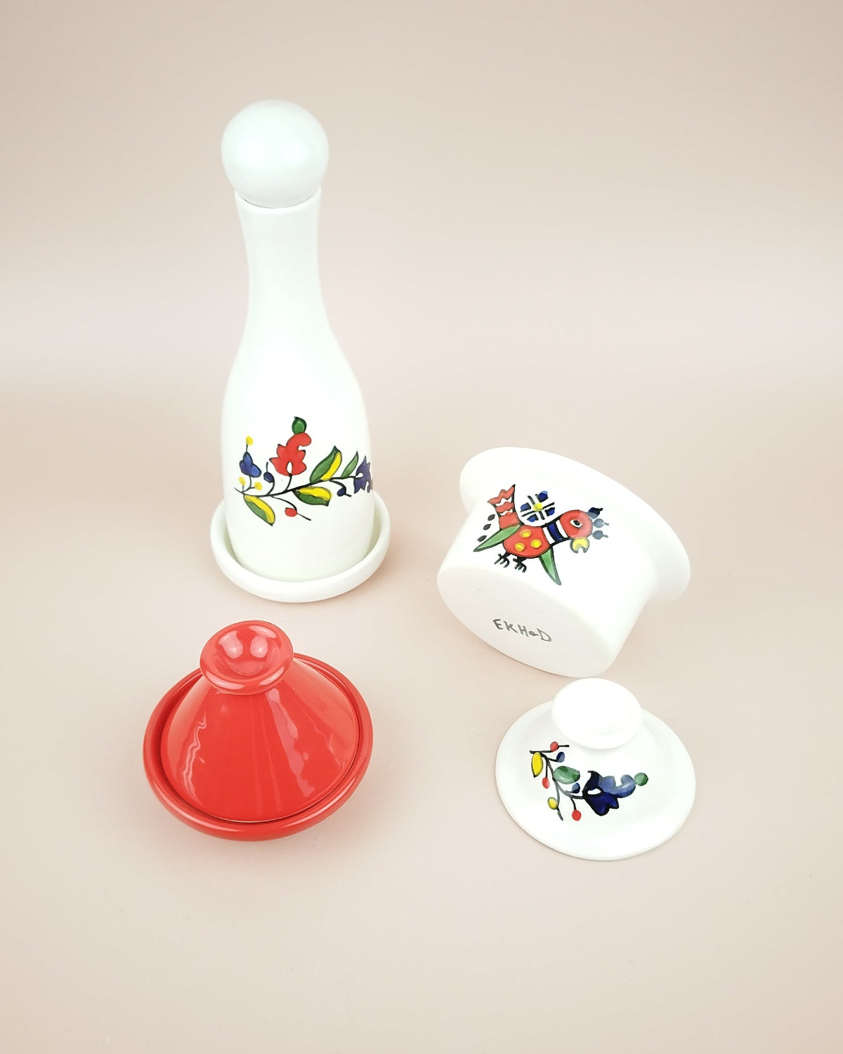 Coffret Oiseau Tajine Rouge Verso