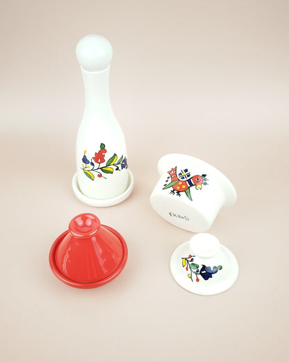 Coffret Oiseau Tajine Rouge Verso