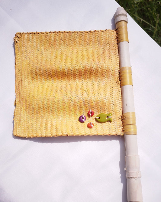 Eventail Grand Jaune Modèle1