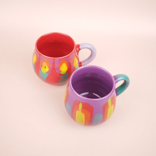 Grand Mug Rouge Violet Festive_