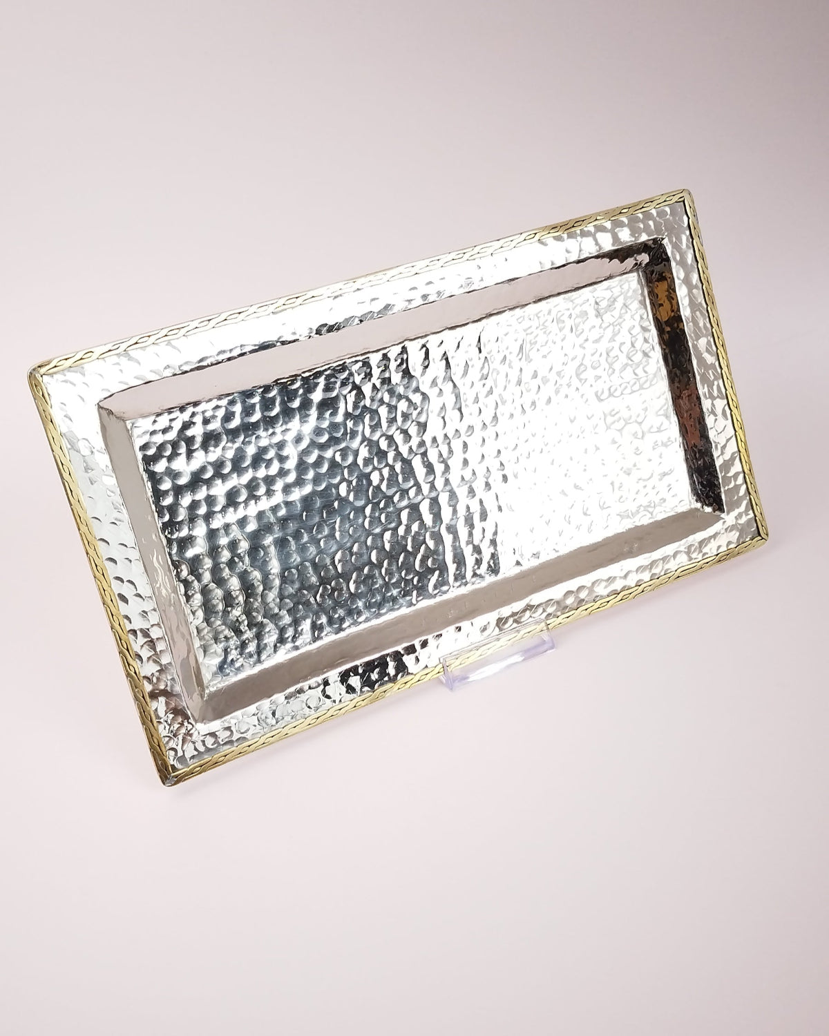 Plateau rectangulaire doré profil2