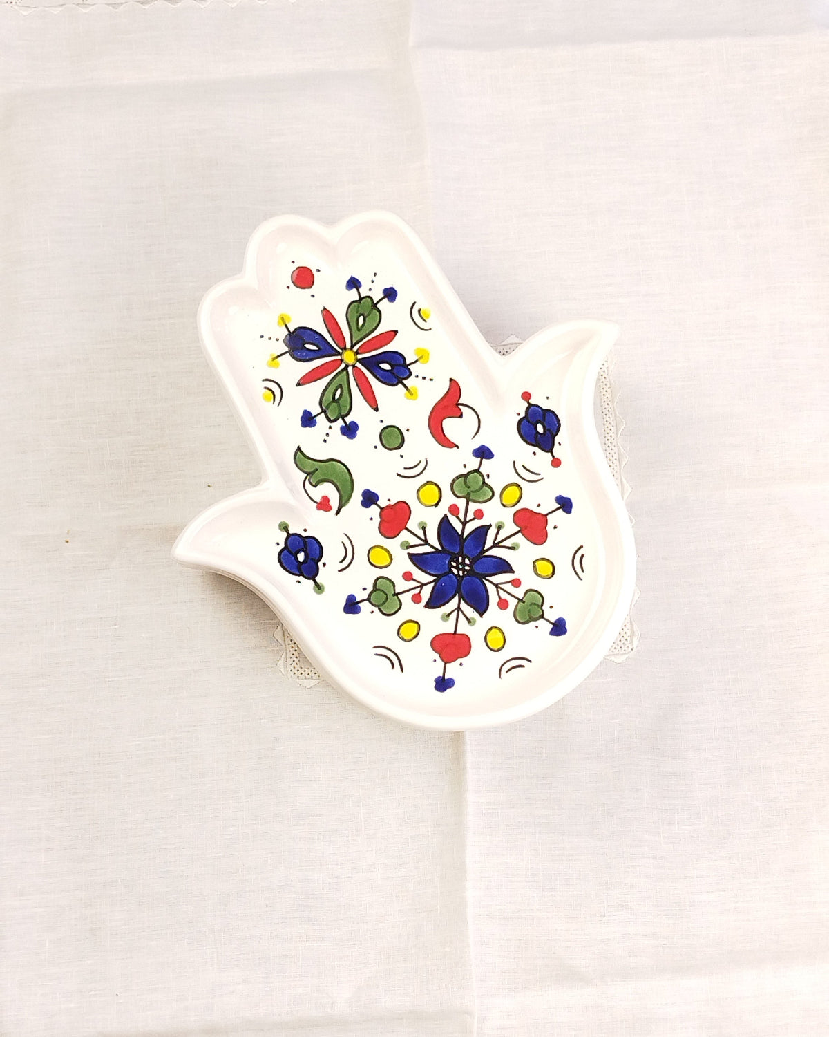 Plateau Khomssa en faïence tunisienne - Modèle 4