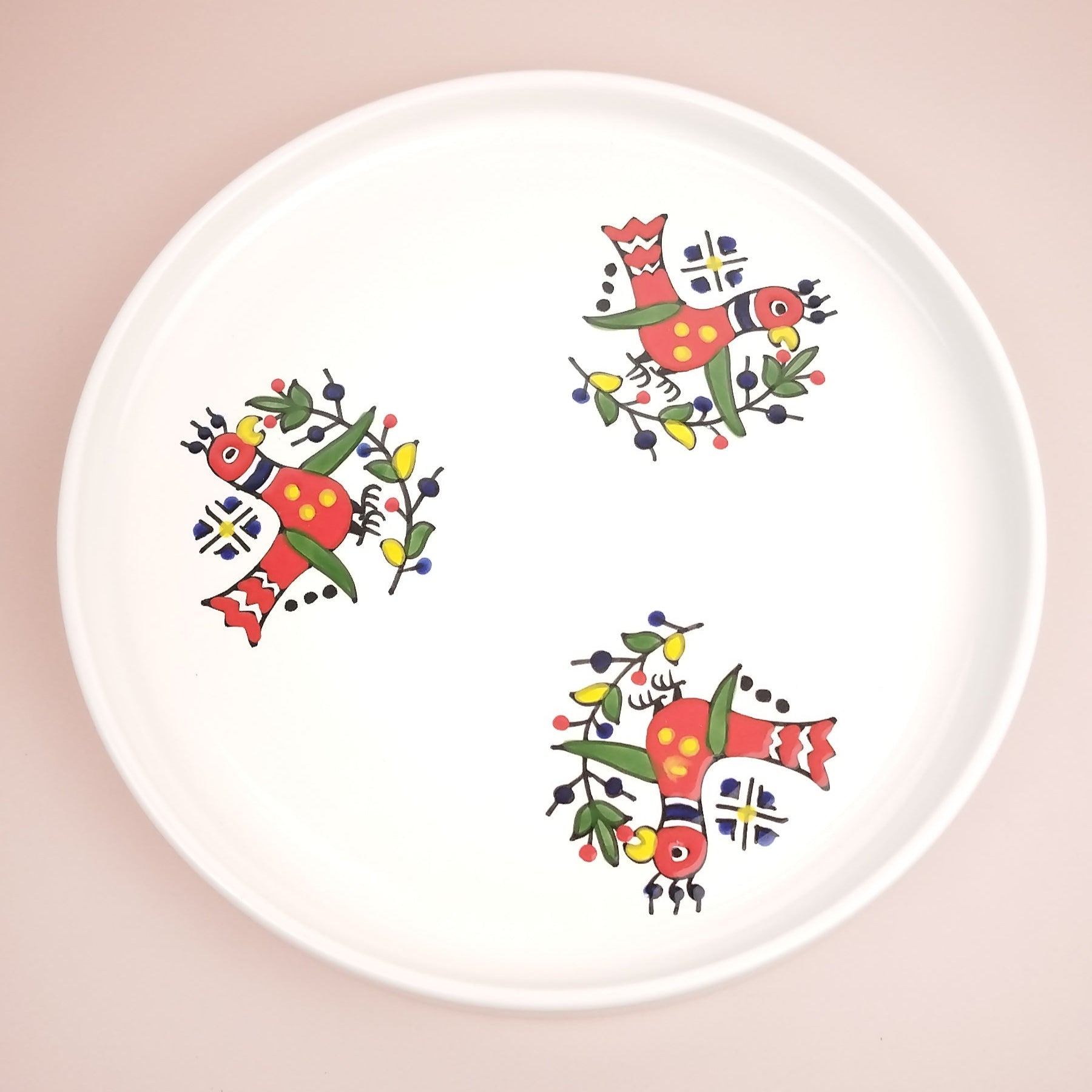 Plateau Rond Oiseau 28 cm