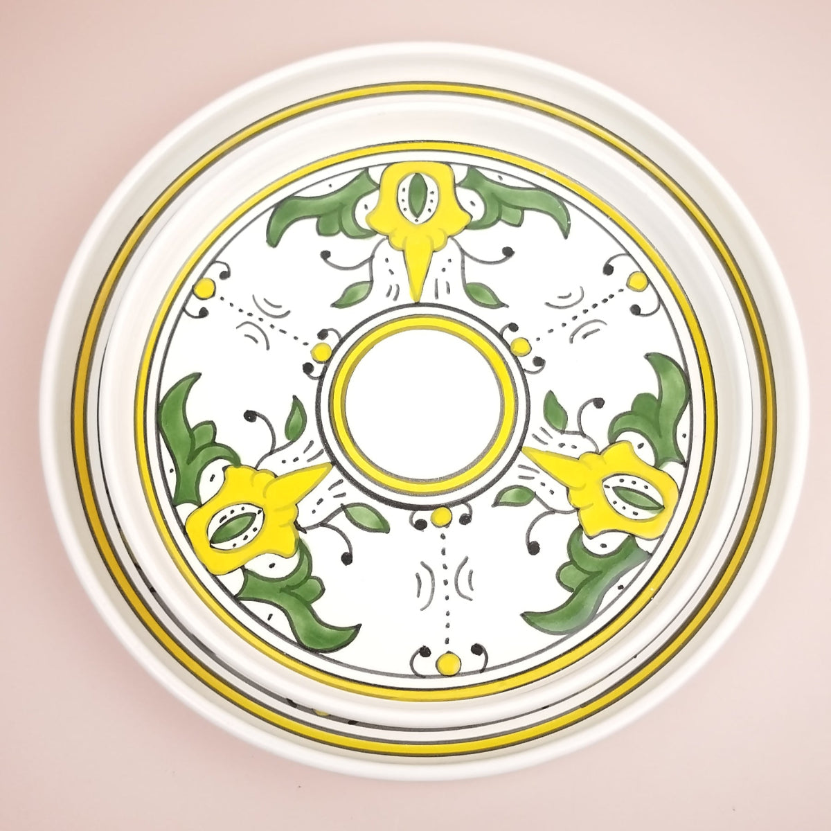 Plateaux Ronds Floral Superposition