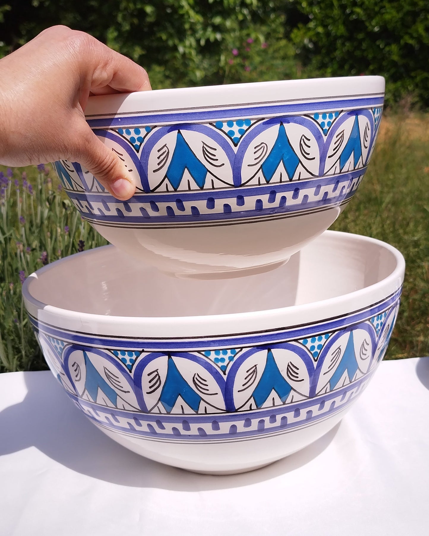 Saladiers Turquoise comparatif 2 tailles