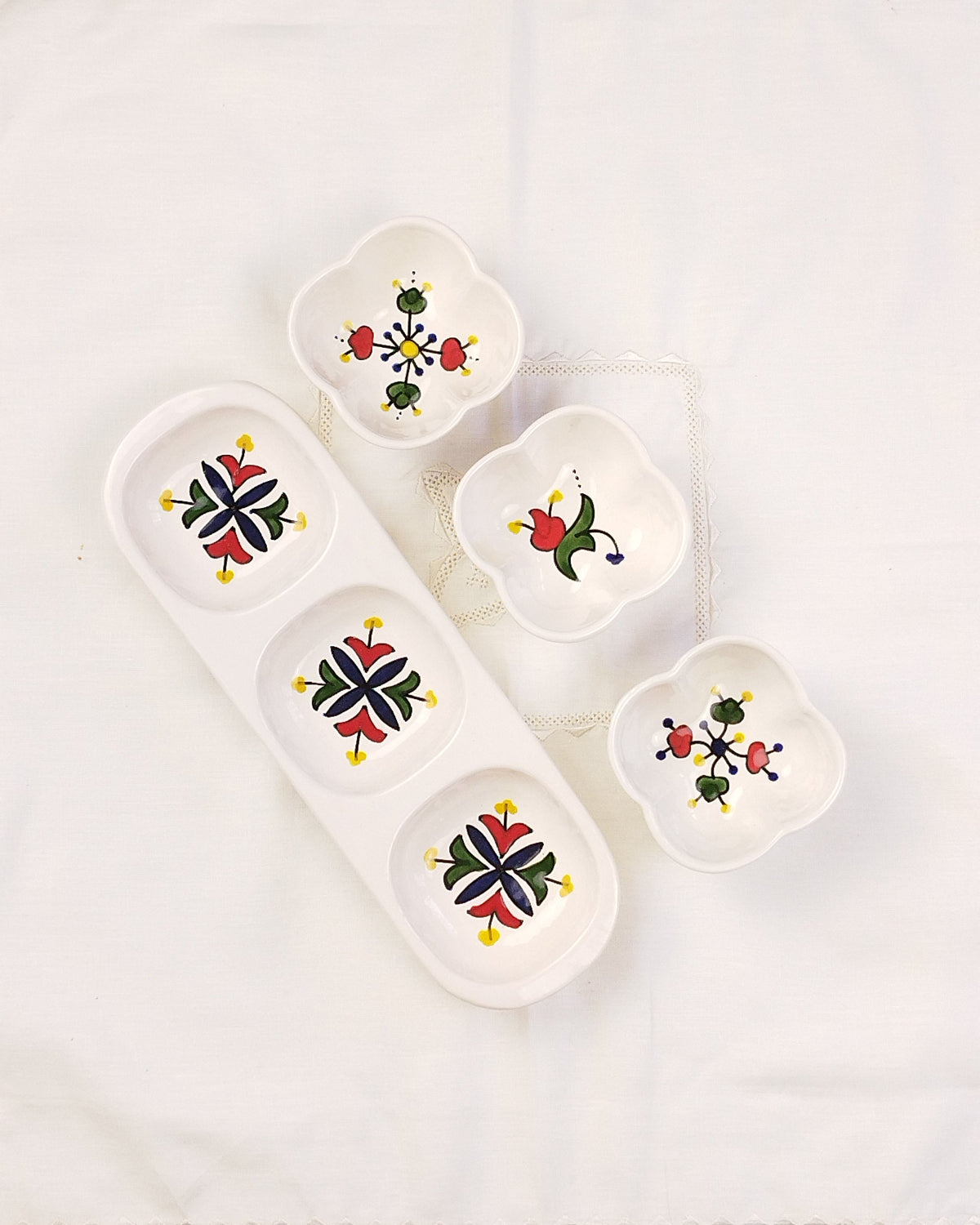 Set apéritif Trèfles à base décoréé - Modèle 2